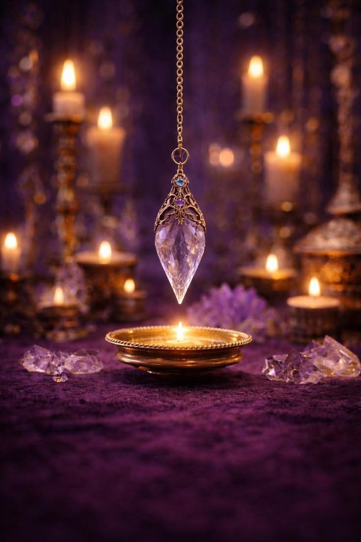 Crystal pendulum for dowsing